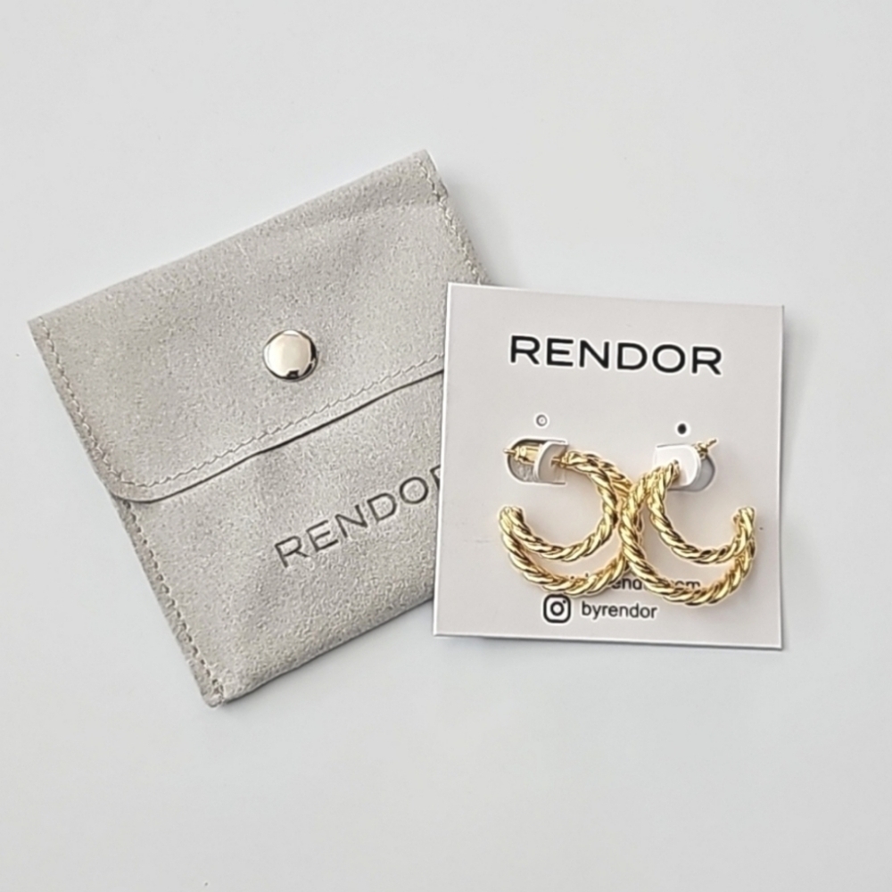Rendor Victoria Earrings Yellow Gold NWT